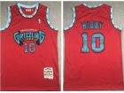 Memphis Grizzlies #10 Mike Bibby Red Throwback Jersey