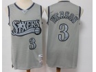 Philadelphia 76ers #3 Allen Iverson Grey Throwback Jersey