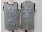 Boston Celtics #33 Larry Bird Grey Throwback Jersey