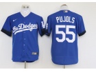 Nike Los Angeles Dodgers #55 Albert Pujols Blue City Cool Base Jersey