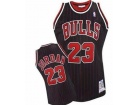 Chicago Bulls #23 Michael Jordan Black Red Strips Nike Basketball Jerseys