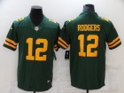 Green Bay Packers #12 Aaron Rodgers Green Throwback Limited Jersey