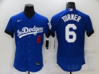 Nike Los Angeles Dodgers #6 Justin Turner Blue City Flexbase Jersey