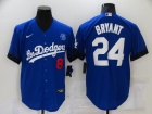 Nike Los Angeles Dodgers #8/24 Kobe Bryant Blue City Cool Base Jersey