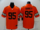 Cleveland Browns #95 Myles Garrett 2021 Orange Inverted Legend Limited Jersey