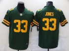 Green Bay Packers #33 Aaron Jones Green Throwback Limited Jersey