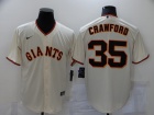 Nike San Francisco Giants #35 Brandon Crawford Cream Cool Base Jersey