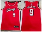 Chicago Bulls #9 Nikola Vucevic Red 2021-22 Throwback City Edition Jersey