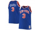 New York Knicks #3 John Starks Blue Throwback Jersey