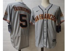 Nike San Francisco Giants #5 Mike Yastrzemski Grey Flexbase Jersey