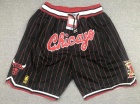 Chicago Bulls Black Pinstripes 10th Throwback Shorts