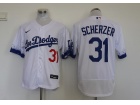 Nike Los Angeles Dodgers #31 Max Scherzer White City Flexbase Jersey