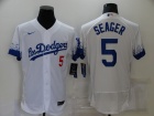 Nike Los Angeles Dodgers #5 Corey Seager White City Flexbase Jersey