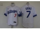 Nike Los Angeles Dodgers #7 Julio Urias White City Flexbase Jersey