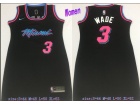 Nike Miami Heat #3 Dwyane Wade Black City Woman Dress