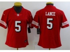 Woman San Francisco 49ers #5 Trey Lance Red Color Rush Limited Jersey