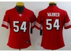 Woman San Francisco 49ers#54 Fred Warner Red Color Rush Limited Jersey