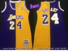 Los Angeles Lakers #24 Kobe Bryant Purple And Yellow Dress Jersey