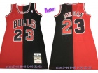 Chicago Bulls #23 Michael Jordan Red And Black Splite Dress Jersey