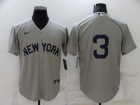 Nike New York Yankees #3 Grey Field Of Dreams Cool Base Jersey