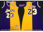 Los Angeles Lakers #23 Lebron James Purple And Yellow Dress Jersey