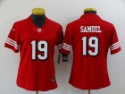 Woman Nike San Francisco 49ers #19 Deebo Samuel Red Throwback Limited Jersey