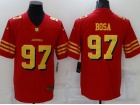 San Francisco 49ers #97 Nick Bosa Red with Golden Number Limited Jersey