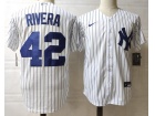 Nike New York Yankees #42 Mariano Rivera White Cool Base Jersey