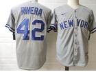 Nike New York Yankees #42 Mariano Rivera Grey Cool Base Jersey