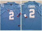 Ole Miss Rebels #2 Matt Corral Blue Jersey