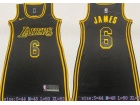 Nike Los Angeles Lakers #6 Lebron James Black Dress Jersey