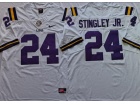 LSU Tigers #24 Derek Stingley JR. White Limited Jersey