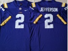 LSU Tigers #2 Justin Jefferson Purple Limited Jersey