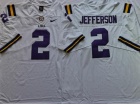 LSU Tigers #2 Justin Jefferson White Limited Jersey