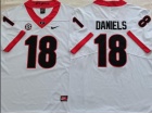 Georgia Bulldogs #18 JT Daniels White Jersey