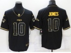 New England Patriots #10 Mac Jones Black With Golden Number Salute to Service Limited Jersey