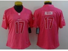 Woman Buffalo Bills #17 Josh Allen Pink Jersey