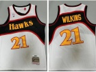 Atlanta Hawks #21 Dominique Wilkins White Throwback Jersey