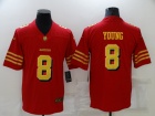 San Francisco 49ers #8 Steve Young Red with Golden Number Limited Jersey