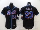 Nike New York Mets #23 Javier Baez Black Flexbase Jersey