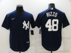 Nike New York Yankees #48 Anthony Rizzo Navy Blue with Name Cool Base Jersey