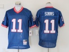 Buffalo Bills #11 Phil Simms Blue Throwback Jersey