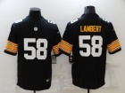 Pittsburgh Steelers #58 Jack Lambert Black New Style Vapor Limited Jersey