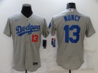 Nike Los Angeles Dodgers #13 Max Muncy Grey Dodgers Flexbase Jersey