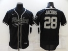 Las Vegas Raiders #28 Josh Jacobs Black Flexbase MLB Baseball Jersey