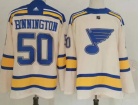 Adidas St.Louis Blues #50 Jordan Binnington Cream 2022 Winter Classic Jersey