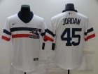 Nike Chicago White Sox #45 Michael Jordan White Cooperstown Pullover Jersey