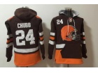 Cleveland Browns #24 Nick Chubb Brown Hoodie