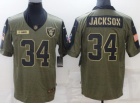 Las Vegas Raiders #34 Bo Jackson Green 2021 Salute To Service Jersey