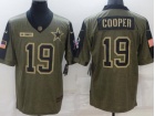 Dallas Cowboys #19 Amari Cooper 2021 Green Salute To Service Jersey